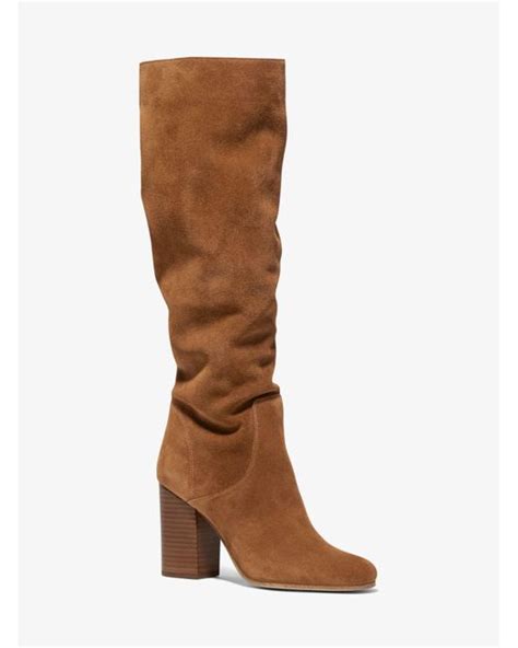 michael kors suede platform boots|Michael Kors low heel boots.